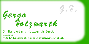 gergo holzwarth business card